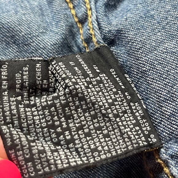 Ed Hardy Shirt Mens L Denim Western Pearl Snap Rhinestone by Christian Audigier - Picture 14 of 15